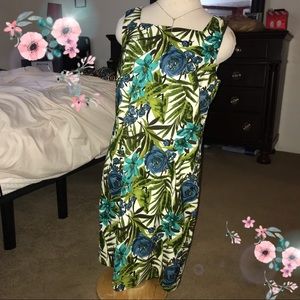 Green and blue floral dress!